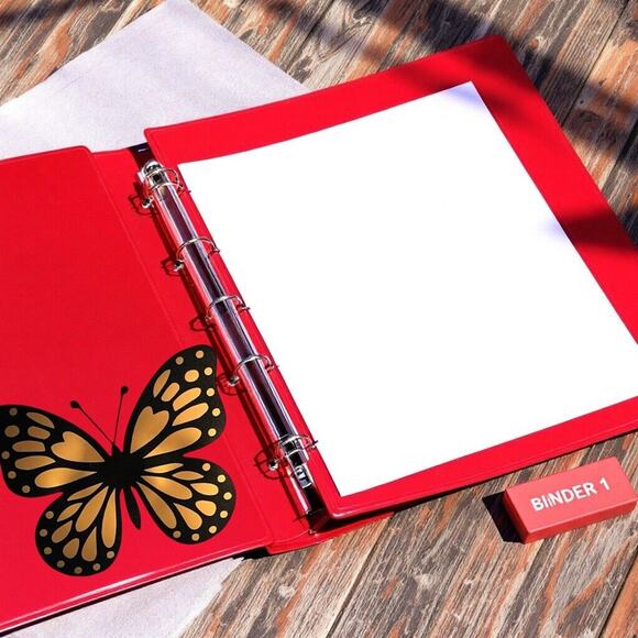 Self Adhesive Gold Foil Sticker Butterfly Design Thermos Hardhat Laptop Binder - Picture 2 of 3